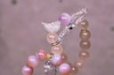 Angel handmade crystal bracelet with kunzite and rose quartz beads