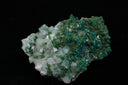 Dioptase with Mottramite on Calcite