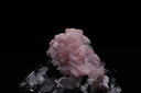 Rare Pink rose calcite (Orange UV Light) with clear quartz on black tourmaline